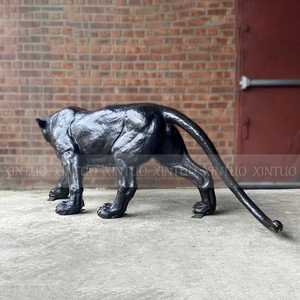 Decorazione a grandezza naturale aggressiva Prowling <span class=keywords><strong>pantera</strong></span> sulla Base di scultura in vendita - Product Image 3