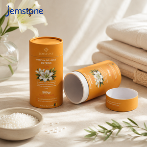 Boîte d'emballage cylindrique en carton kraft écologique de luxe pour perles parfumées, tube en papier personnalisé pour perles de lessive et parfums - Product Image 3
