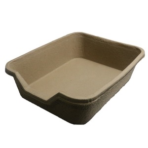 Pâte de bois écologique Matériau en papier jetable Bacs à litière pour chat Bacs à litière pour voyage intérieur Petits animaux - Product Image 5