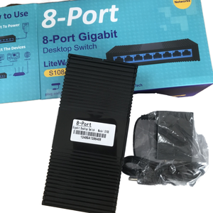 FTTH NUEVO S108 Black 8-PORT Gigabit Desktop Switch 1 año de garantíaTL-SG 1008P 100Mbps con 8 puertos adaptativos 10/100M - Product Image 4