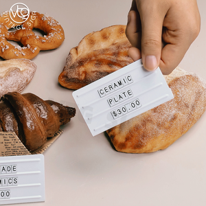 Ensemble de panneaux de menu interchangeables, porte-liste de prix de table avec lettres magnétiques/enfichables pour café, restaurant, pâtisserie - Product Image 3