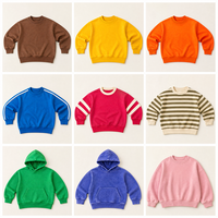 T-shirt tricoté décontracté à manches longues pour garçons, collection Automne 2026, haut de sport pour enfants, coupe ample et douce en coton, motif Alphabet Stadium