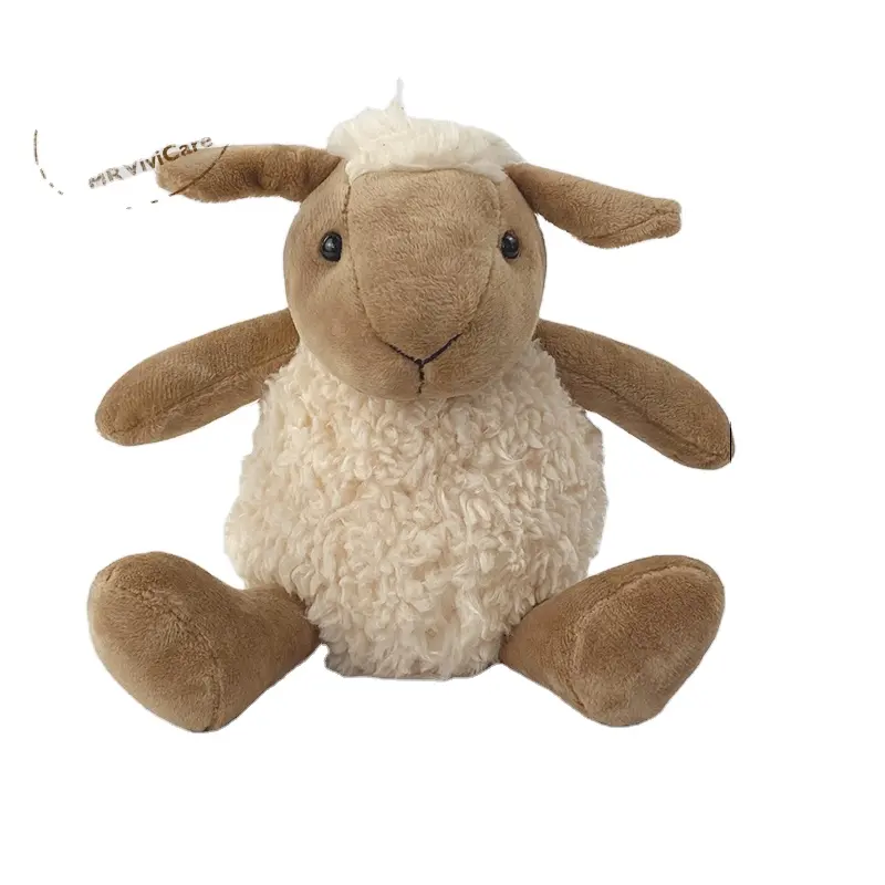 Oveja marrón de peluche suave personalizada para niños, juguete de fábrica, venta al por mayor