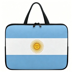 Bolsa para Computadora con <span class=keywords><strong>la</strong></span> <span class=keywords><strong>Bandera</strong></span> de <span class=keywords><strong>la</strong></span> República <span class=keywords><strong>Argentina</strong></span>, Bolsa Cruzada de Neopreno para Laptop con Correa Extraíble, Sublimada y Resistente - Product Image 1