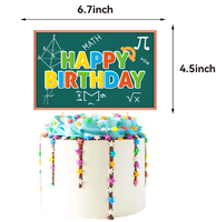 Kit de Décoration pour Fête d'Anniversaire Thème Scolaire : Bannière Mathématique, Guirlande, Décorations de Gâteau, Décorations de Cupcakes, Ballons Imprimés à l'Hélium, Cadeaux