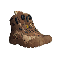 Bottes de chasse à laçage rapide en cuir camouflé imperméable King-tex à prix d'usine de haute qualité pour hommes