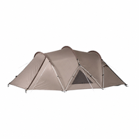 Carpa de camping familiar impermeable OEM personalizada, tipo túnel, grande para 3-4 personas, con vestíbulo, ventilación de malla y resistente al moho.