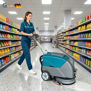 GS400 Walk Behind <b>Floor</b> Scrubber <b>Machine</b> Hotel <b>Cleaning</b> Equipment Used Plastic With Battery for Printing Shops <b>Floor</b> <b>Cleaning</b> Ma - Product Image 1