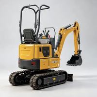Mini-excavatrice compacte XE10U 1,2T, petite pelle sur chenilles, largeur extensible de 1020 mm et bras pivotant à 81 degrés pour travaux en espace confiné
