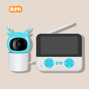 Monitor de bebé de 4,3 pulgadas, conexión inalámbrica de 2,4G, cámara de bebé, alimentación programada, monitoreo de temperatura, música relajante infrarroja - Product Image 1