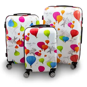 批发20个24 28英寸软布拉杆箱气球印花旅行包行李箱套装