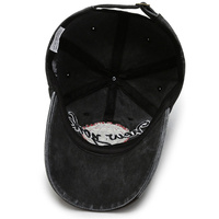 Casquettes de baseball en jean délavé style Hip-Hop, motifs variés, lettres brodées, style urbain cool et sportif, 6 panneaux, ajustables