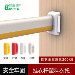 Support mural amovible en plastique pour tringle à vêtements, tube plat 16 mm, moulage par injection - Product Image 5