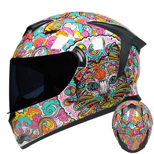 Casco de Motocicleta BAX BX-LV02 ABS con Certificación DOT Estándar Nacional, Casco Integral para Hombre y Mujer con Doble Visera y Espuma para Todas las Estaciones - Product Image 3