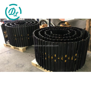 Chaîne de chenilles robuste EexcavaStart SH490-6 pour excavatrice, pièce de train de roulement durable en acier haute résistance, jaune, 1,2 tonne - Product Image 1