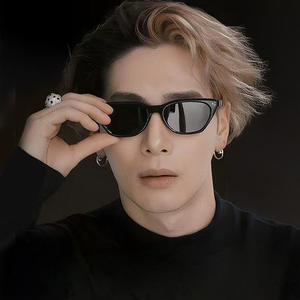 แจ็คสัน หวัง จีเอ็มแว่นกันแดดผู้ชายทรงแคทอายสไตล์เรโทรกรอบพลาสติกสีดำเลนส์พีซี ยูวี 400 ประเภทการป้องกัน 3 ประเภทแว่นกันแดด - Product Image 3