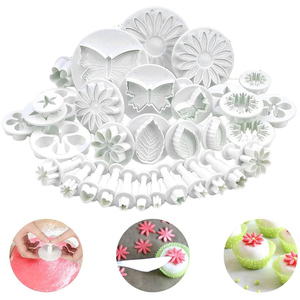 33-Piece Sugarcraft Flower Leaf bướm hình trái tim trang trí khuôn nhựa fondant công cụ bánh cookie pit tông Cutter - Product Image 1