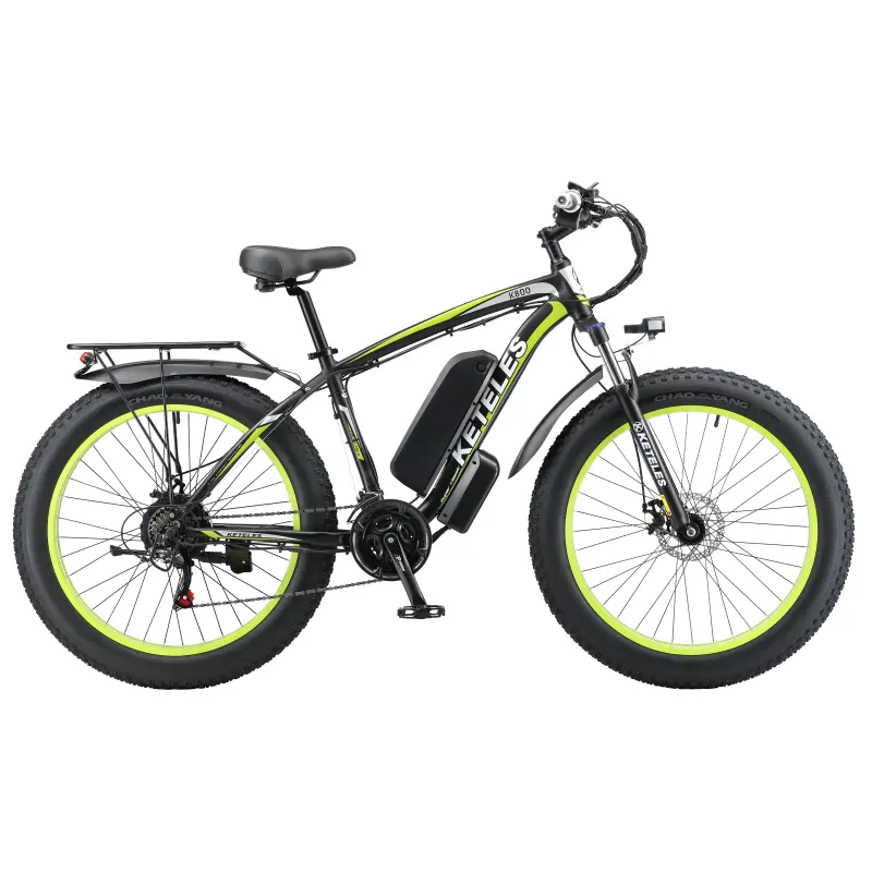 אופניים חשמליים למבוגרים עם מנוע 1000w 17.5ah 26x4.0 אינץ 'שמן צמיג אופניים חשמליים