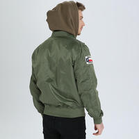 US NAVY TOP GUN Piloten-Flug-Denim-Jacke mit Kapuze, Frühling, Casual, Dünne Bomberjacke, OEM