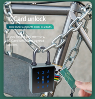 Cadenas intelligent en alliage de zinc avec fonction d'alarme anti-effraction améliorée, mot de passe TTLOCK, carte RFID, clé
