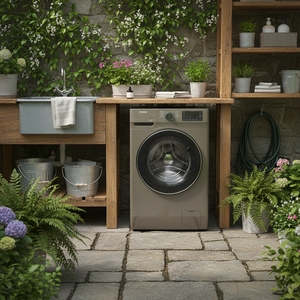 Lave-linge frontal électrique mécanique 10 kg en acier inoxydable avec drainage par gravité, 1400 tr/min, classe d'efficacité énergétique, usage domestique - Product Image 6