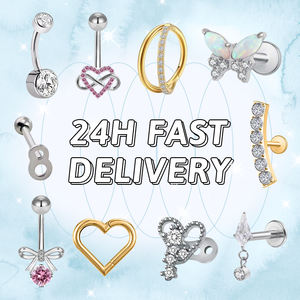 التيتانيوم 16 قياس ثقب Labret تيتانيوم الزركون الغضروف اللولب ثقب الزنمة أقراط ثقب المجوهرات - Product Image 5