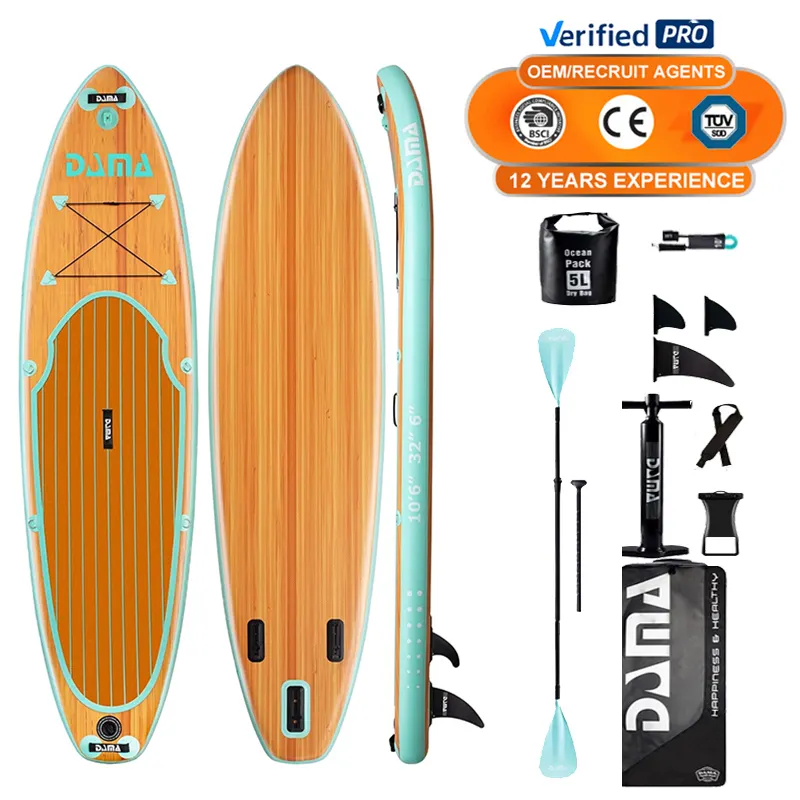 Dama Commercial Aanpassen Houtnerf Dropshipping Surfboard Big Stand Up Paddle Board