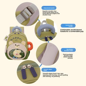 Zaino per <span class=keywords><strong>Asilo</strong></span> Nido per Bambini, Design Carino Orsetto, Traspirante e Impermeabile con Fodera in Poliestere per Bambini e Bambine dai 2 ai 5 Anni - Product Image 3