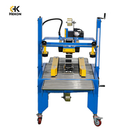 Machine d'emballage semi-automatique à grande vitesse HKF-5050, machine de scellage de cartons à fermeture latérale, machine de scellage de boîtes avec ruban adhésif