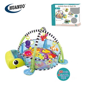 Tapis de jeu 5 en 1 pour bébés, <span class=keywords><strong>piscine</strong></span> <span class=keywords><strong>à</strong></span> boules d'océan pliable, doux, avec clôture - Product Image 3