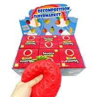 Bestseller transfrontalier : Jouet anti-stress TPR réaliste en forme de fraise, à rebond lent, extra-large