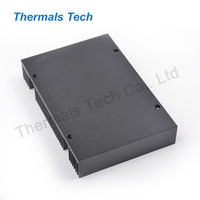 Dissipateur thermique en aluminium à ailettes haute densité CNC avec anodisé noir pour carte PCB de communication