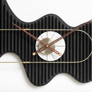 EMITDOOG <span class=keywords><strong>Orologio</strong></span> <span class=keywords><strong>da</strong></span> <span class=keywords><strong>Parete</strong></span> in Legno e Ferro Battuto, Decorazione per Soggiorno, Orologi in Metallo Stile Industriale, Arte Murale Moderna, Orologi Fatti a Mano - Product Image 5