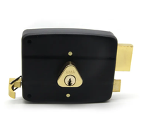 Serrure de jante durable antivol de haute qualité et étanche avec cylindre en laiton à clé noire pour une épaisseur de 35 à 50mm