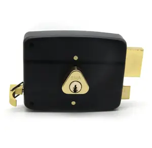 Waterproof Good quality door lock anti-theft durable rim lock with brass cylinder