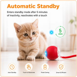Balle interactive pour <span class=keywords><strong>chat</strong></span> AI anti-ennui, jouet automatique pour <span class=keywords><strong>chat</strong></span> avec corde, balle ultra-silencieuse pour animaux de compagnie - Product Image 3