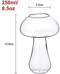 Ensemble de 2 verres à cocktail créatifs en forme de <span class=keywords><strong>champignon</strong></span>, verres à boisson transparents en forme de <span class=keywords><strong>champignon</strong></span>, 250 ml, verres à vin pour fête, verres à <span class=keywords><strong>champignon</strong></span> originaux - Product Image 2