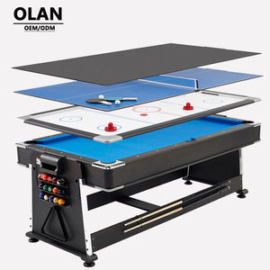 <span class=keywords><strong>Table</strong></span> de Jeu Multifonctionnelle 4-en-1 <span class=keywords><strong>Convertible</strong></span> et Écologique 7ft, <span class=keywords><strong>Table</strong></span> de Billard Légère pour <span class=keywords><strong>Snooker</strong></span>, Repas, Hockey, Utilisation Familiale - Product Image 4