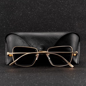 LMA 58157 Vintage Luxury Classic Brand Design Shades Man <b>Small</b> <b>Mirror</b> Thick Metal Business Square Frame Sunglasses High Quality - Product Image 3