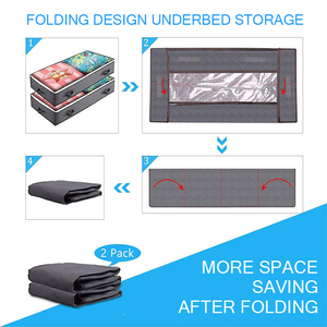 Sac de rangement pliable pour couverture en tissu sous le lit Conteneurs de stockage avec fenêtre en PVC pour l'organisation - Product Image 5