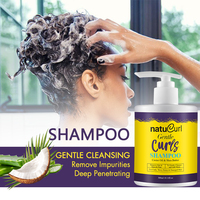 Kit de Soins Capillaires Naturels pour Enfants aux Cheveux Bouclés, Marque Blanche, au Beurre de Karité et Huile de Ricin, Sans Sulfate, Shampoing et Après-Shampoing