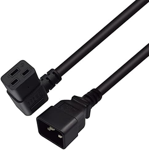 16-Amp PDU/Server/IT IEC C20 to Down Angle C19 1m POWER Cord B