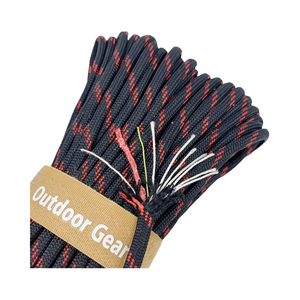 Cordon de parachute 550 intégré Cordon de feu 10 brins 5/32 \ "Polyester Fire-Starter <span class=keywords><strong>Tinder</strong></span> III Ligne de pêche Durable Polyvalent" - Product Image 2