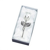 Ornement de fleur sculpté et gravé de style minimaliste moderne en cristal rose de la marque Hongshun, décoration de mariage, cadeau de la Saint-Valentin, emballé dans une boîte