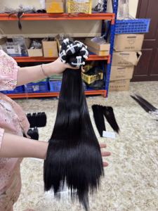 Cheveux humains vietnamiens de qualité supérieure, 100% cheveux vierges bruts, trame de cheveux, longue durée, qualité salon, vente en gros - Product Image 4