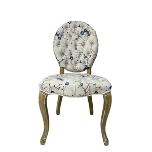 Chaise française dossier <span class=keywords><strong>rond</strong></span> pull <span class=keywords><strong>point</strong></span> chaise de salle à manger rétro chambre maison ethnique vent tabouret fauteuil en tissu de bois massif - Product Image 1