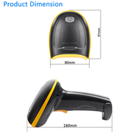 Escáner de Código de Barras Inalámbrico USB HZTZ 2.4G con Sensor CMOS, Lector de Códigos QR y Boletos de Lotería 1D, 200 Escaneos/Segundo