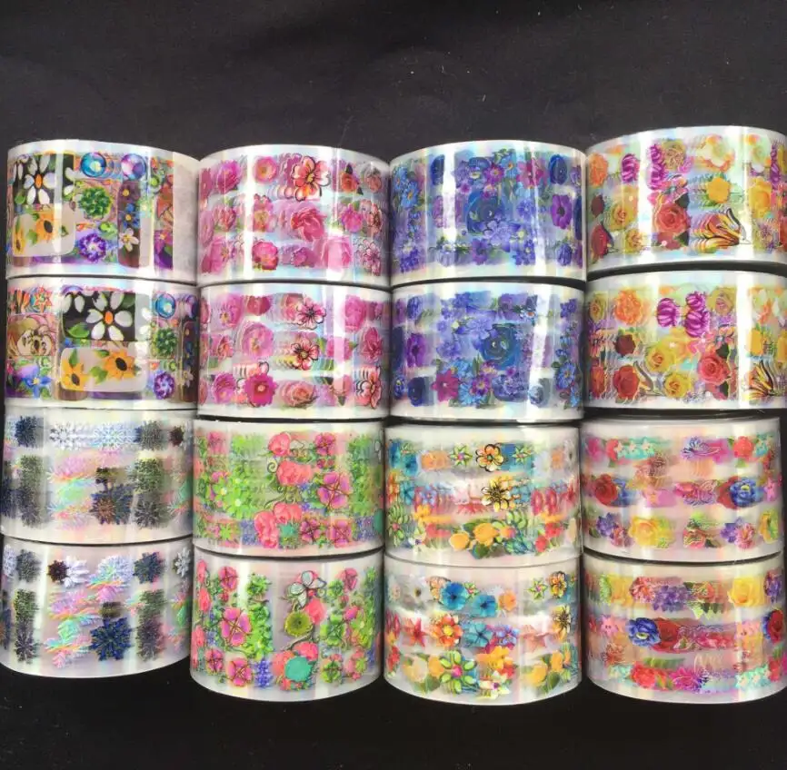 nail art foil sticker, flower pattern sticker, 4cmx120m