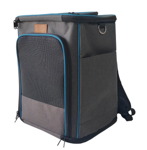 Purple Mesh Soft-Sided Pet Carrier <b>Backpack</b> for <b>Cats</b> Breathable Zipper Closure Round Shape - Product Image 4