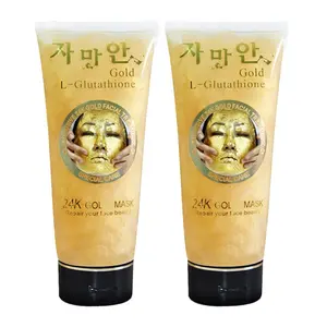 Glutathion Schoonheid Producten Gezichtsmasker Goud Collageen Gel Gezichtsmasker Groothandel Private Label 24K Gold Wassen Off Gel Masker huidverzorging